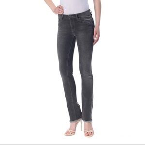 We The Free Raw Hem Straight Leg Black Jeans